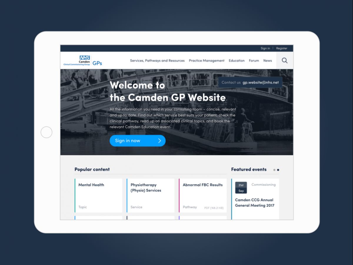 Online hub for NHS doctors in London
